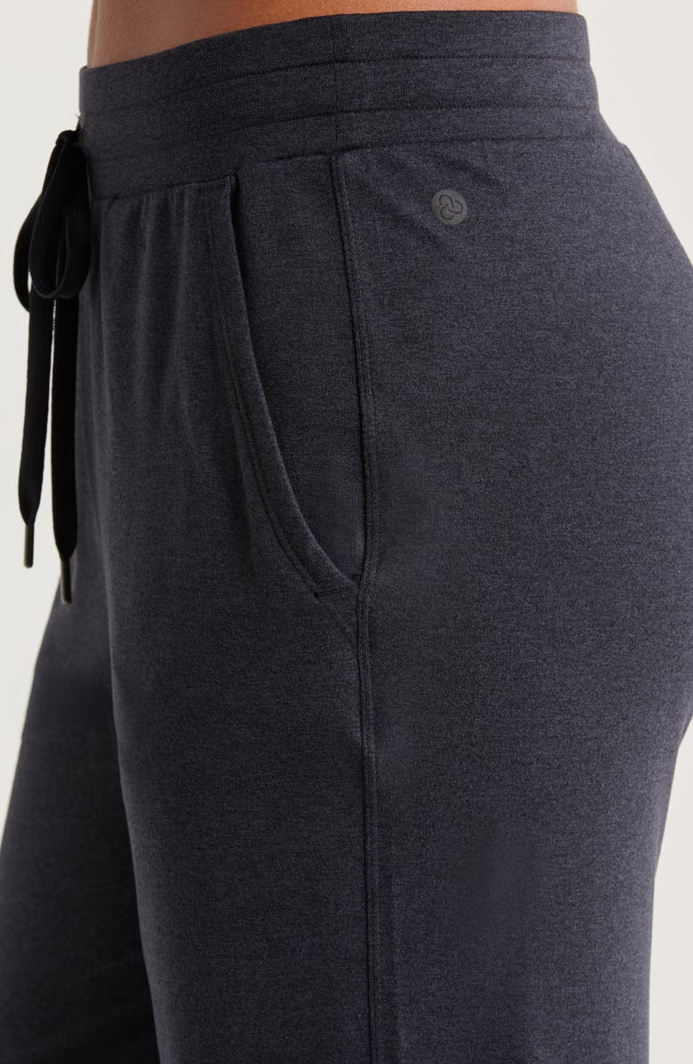 Zella Restore Soft Straight Leg Drawstring Pants, Alternate, color, Black