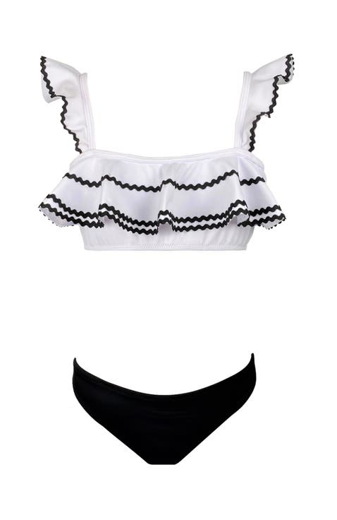Kids' Ruffle Ric-Rac Trim Two-Piece Swimsuit