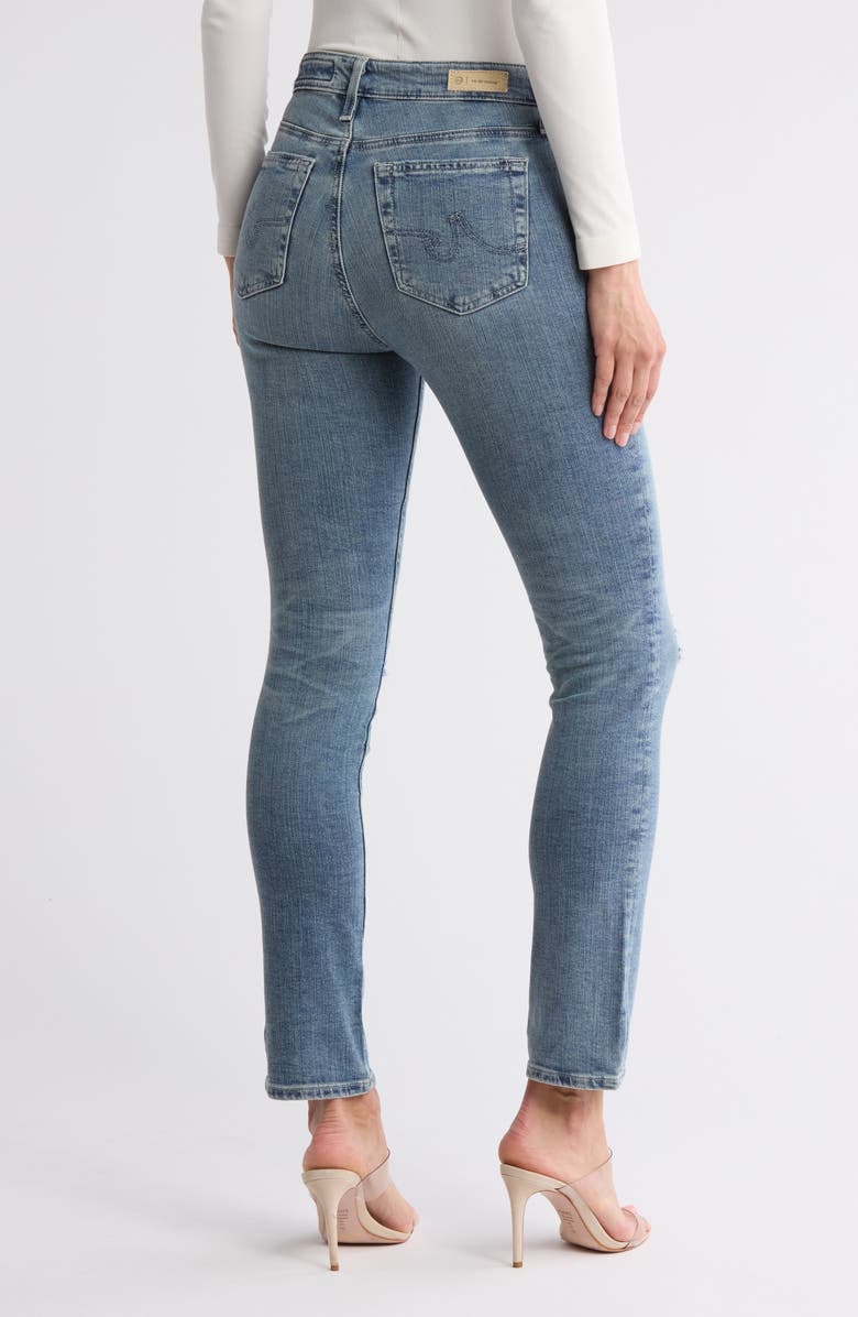 AG Mari Slim Straight Jeans, Alternate, color, 16 Years Piermont Destructed