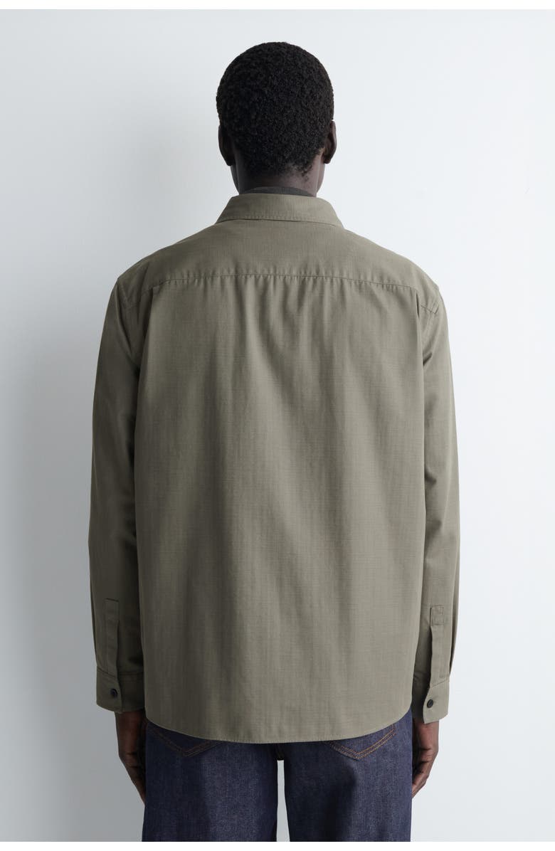 COS Pocket-Detail Cotton Shirt, Alternate, color, Dark Khaki