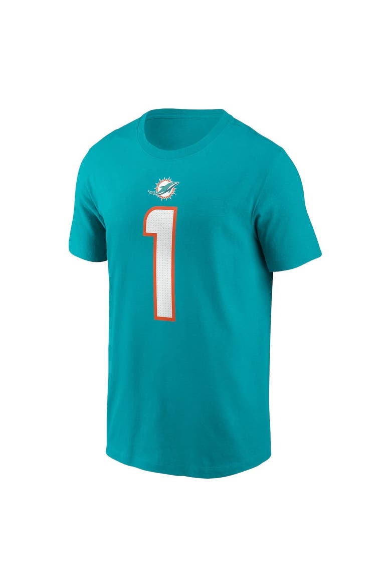 Men's Nike Tua Tagovailoa Aqua Miami Dolphins Player Name & Number T-Shirt, Alternate, color, Aqua