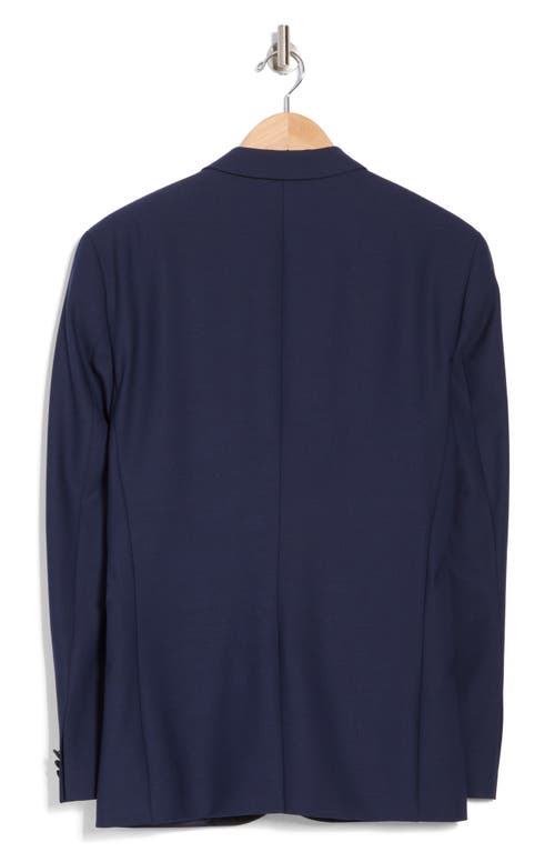 Hugo Boss Hugo Colorblock Peak Lapel Stretch Wool Blend Sport Coat In Navy