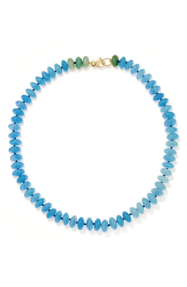 Adina Reyter Spring into Blue Beaded Necklace, Main, color, 9K Yellow Gold