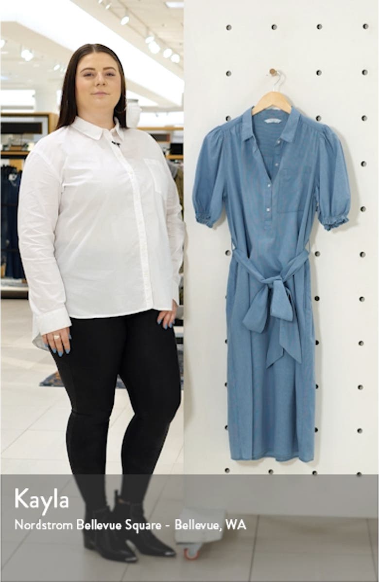 Camille Engineer Stripe Shirtdress, sales video thumbnail