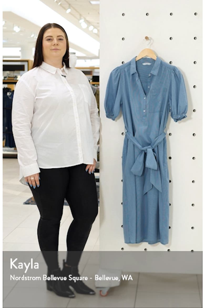 Camille Engineer Stripe Shirtdress video