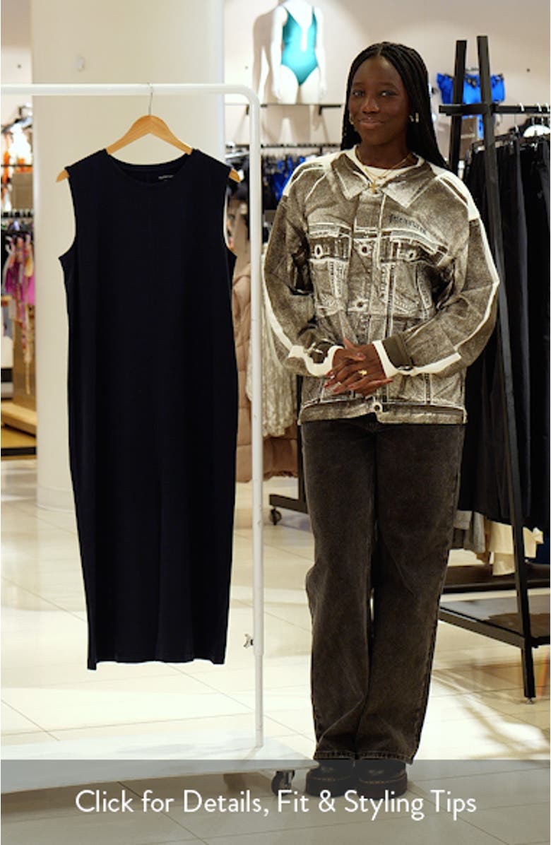 Crew Neck Front Slit Midi Dress, sales video thumbnail