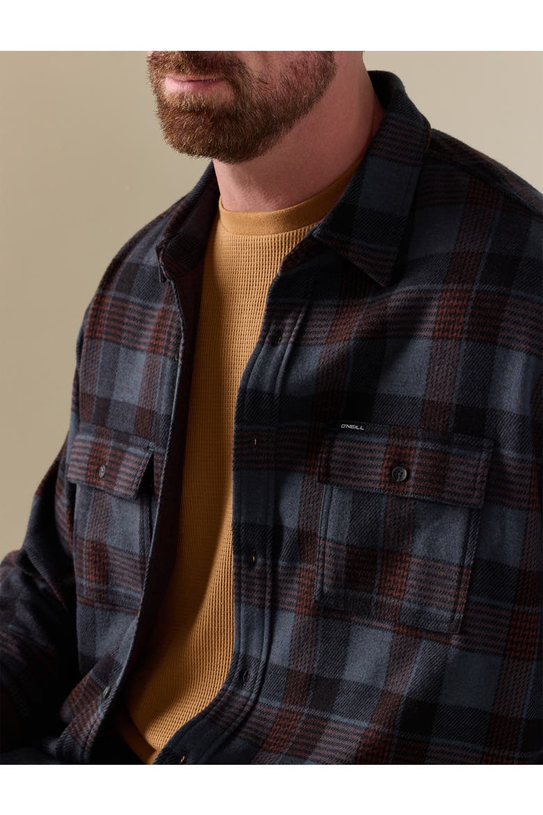 Big & Tall Sutton Flannel Sport Shirt, Alternate, color, DARK SLATE