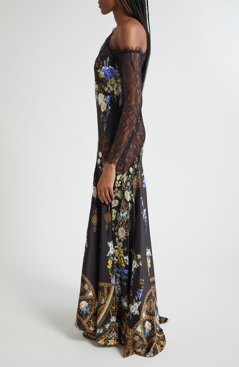 Camilla Ottoman Elegance Splice Long Sleeve Maxi Dress, Alternate, color, 