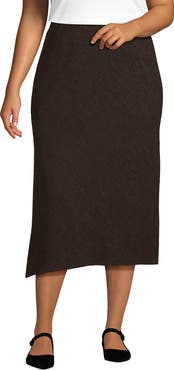 Lands' End Crinkle Midi Skirt