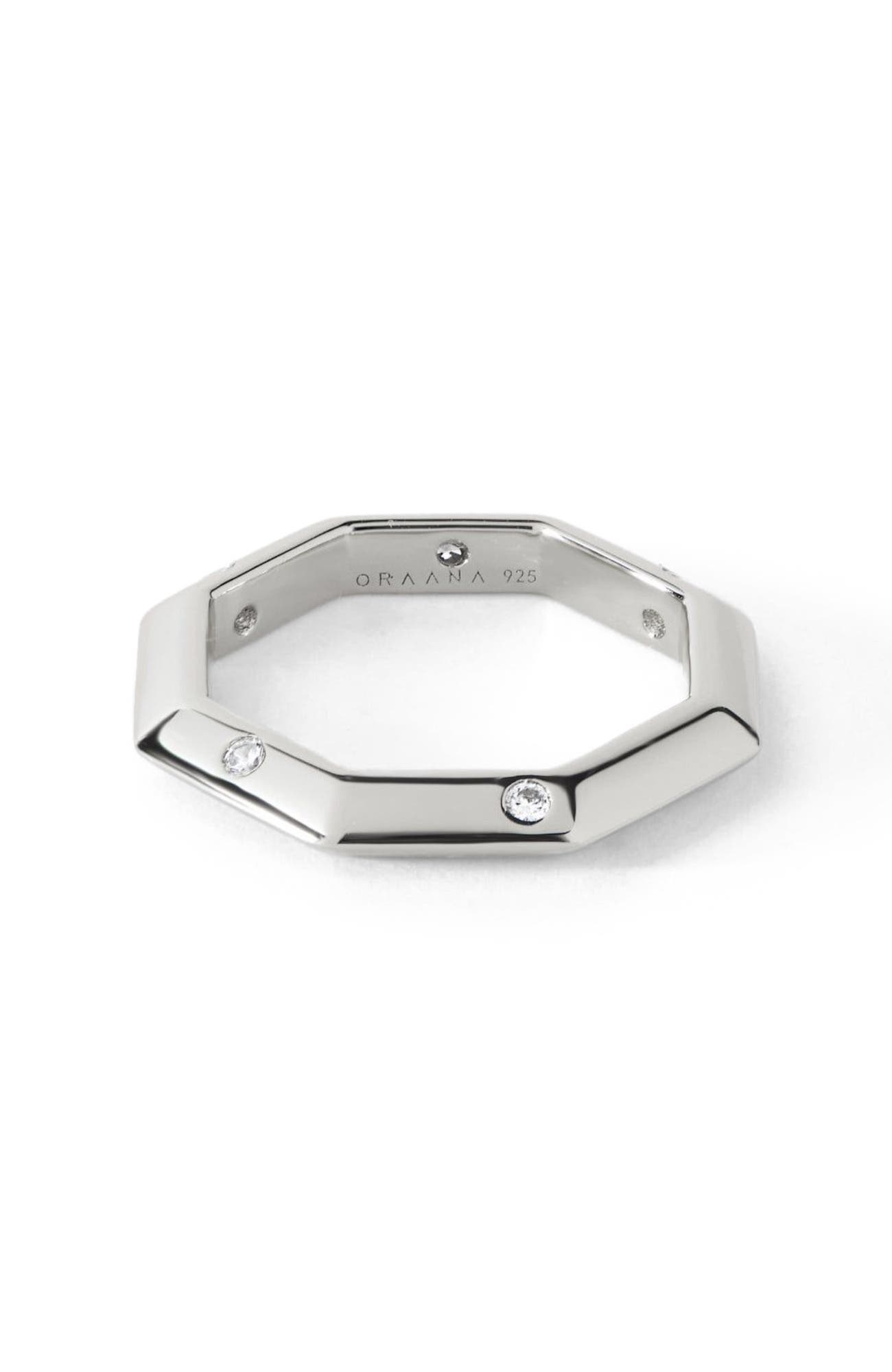 Sterling Silver/White CZ