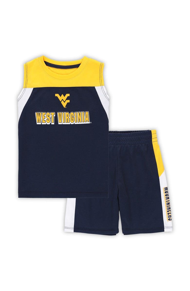 COLOSSEUM Toddler Colosseum Navy West Virginia Mountaineers Ozone Tank Top & Shorts Set, Main, color, 