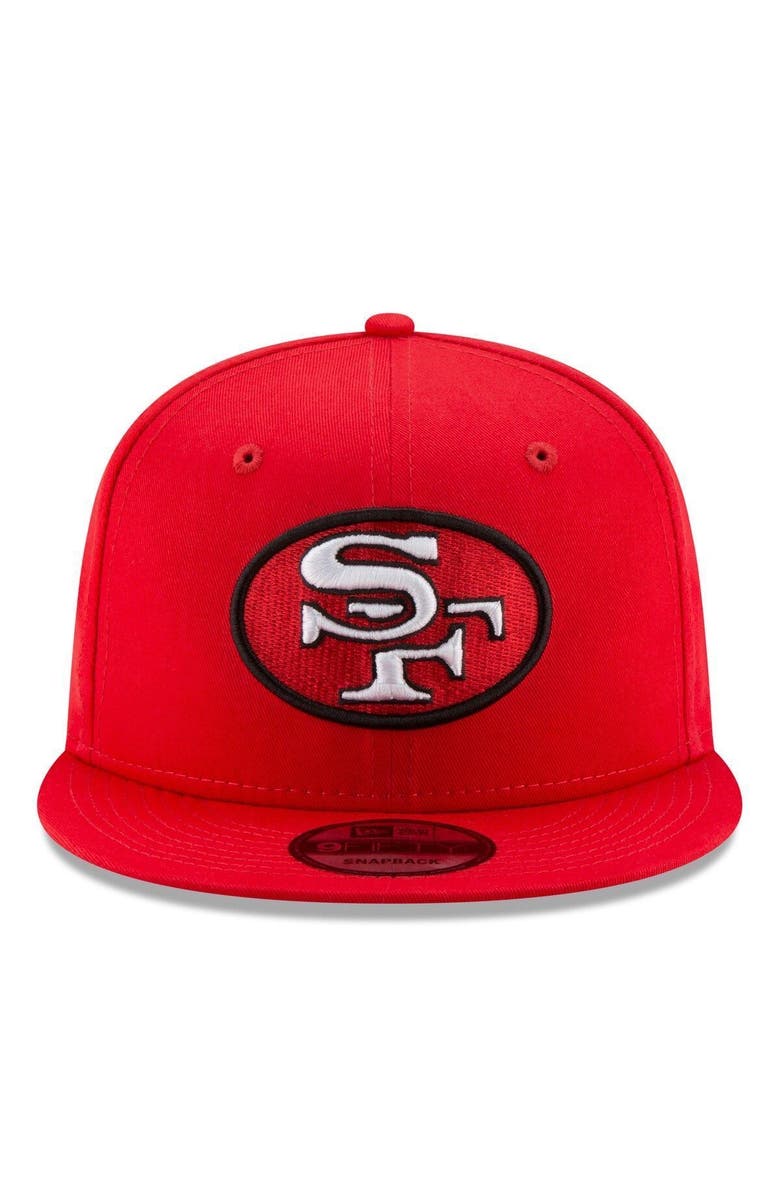 New Era Men's New Era Scarlet San Francisco 49ers Throwback 9FIFTY Adjustable Snapback Hat, Alternate, color, Scarlet