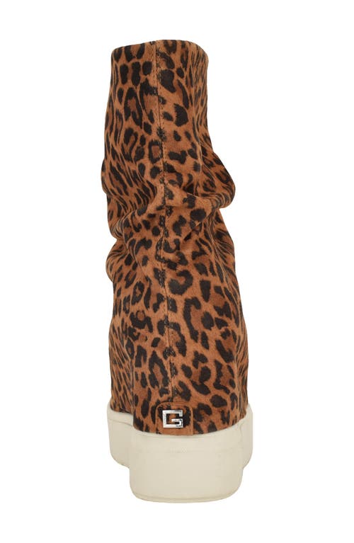 Guess Guinna Hidden Wedge Bootie In Brown