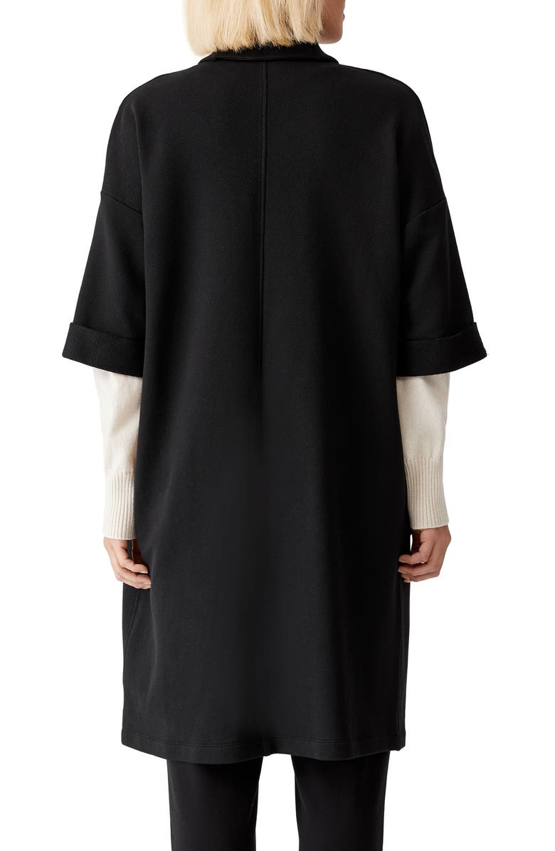 Eileen Fisher Organic Cotton Twill Knit Long Jacket, Alternate, color,