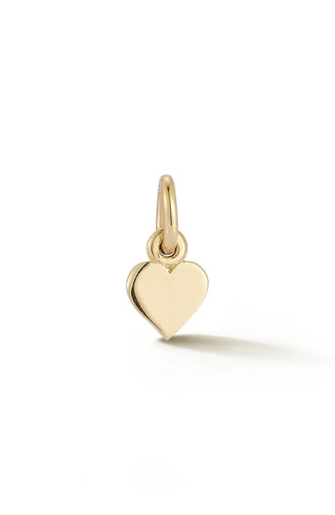 14K Gold Heart Charm