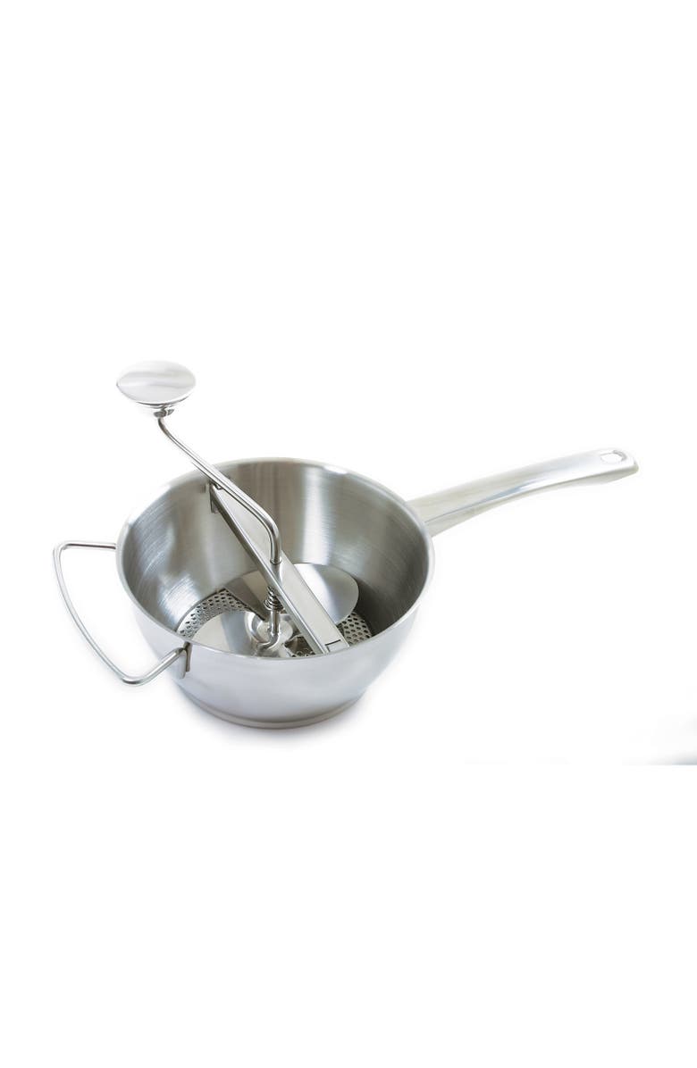 Norpro 2 Quart Multi Purpose Food Mill with 2 Discs, Stainless Steel, Main, color, Silver