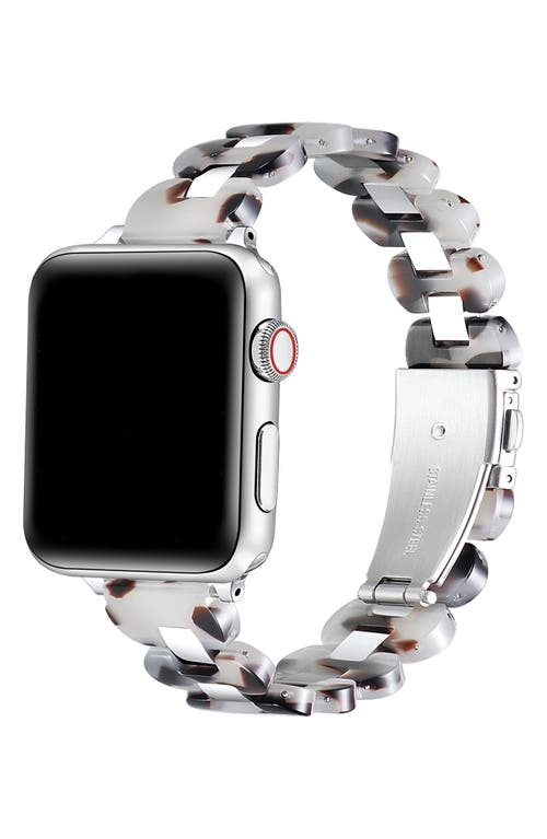 Posh Tech Aria Resin & Stainless Steel Apple Watch® Watchband In Silver