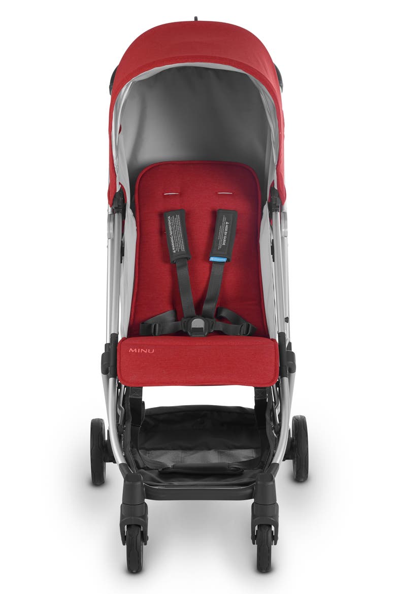 Minu Stroller, Main, color, RED/ SADDLE LEATHER