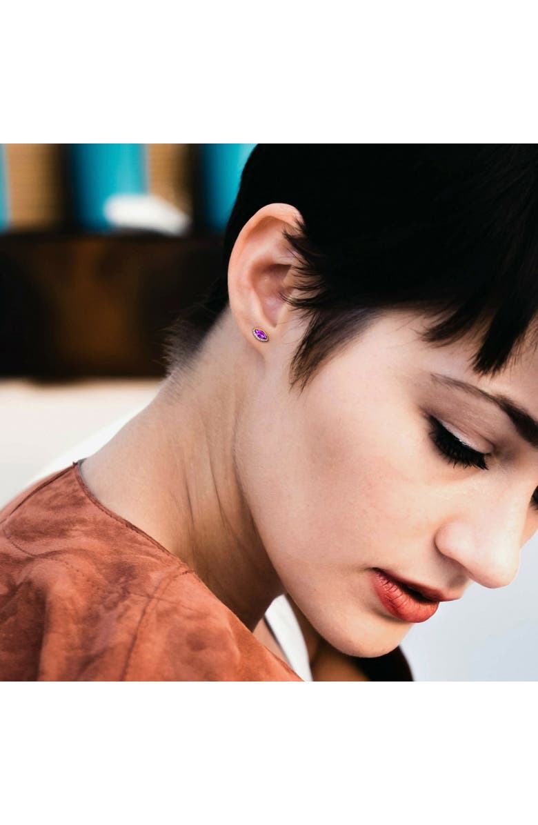 Julianna B. Amethyst & Diamond Marquise Stud Earrings 14K, Alternate, color, Amethyst