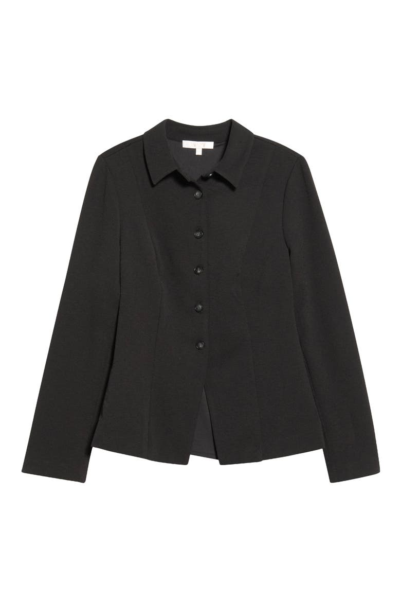 Monica Button Front Jacket, Main, color, BLACK