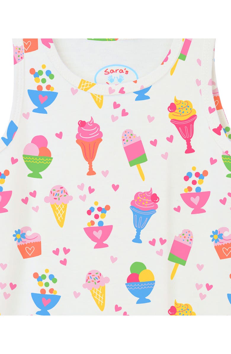 Sara’s Prints Sleeveless Hi Lo Nightgown, Alternate, color, Ice Cream
