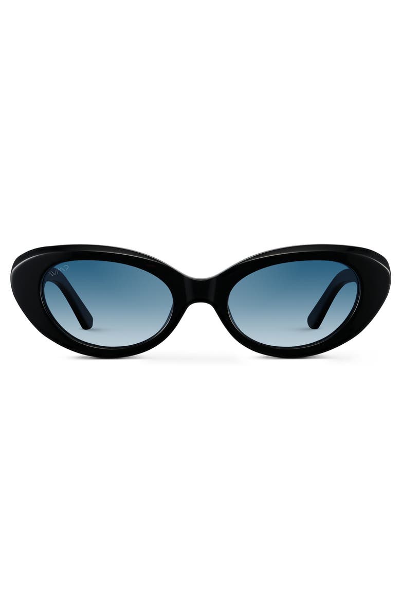Marilyn - 49mm Cat-Eye Polarized Sunglasses, Main, color, Black