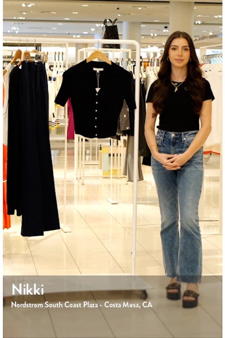 Emma Short Sleeve Cotton & Cashmere Blend Cardigan video