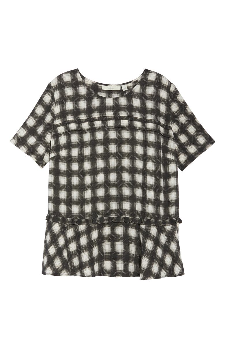 Sejour Peplum Crepe Top, Alternate, color, 