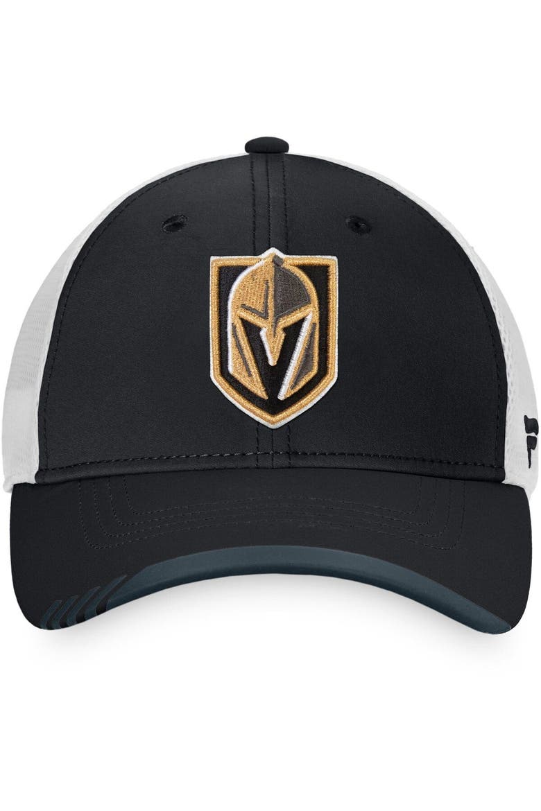 Men's Fanatics Branded Black/White Vegas Golden Knights Authentic Pro Team Locker Room Trucker Snapback Hat, Alternate, color, Black