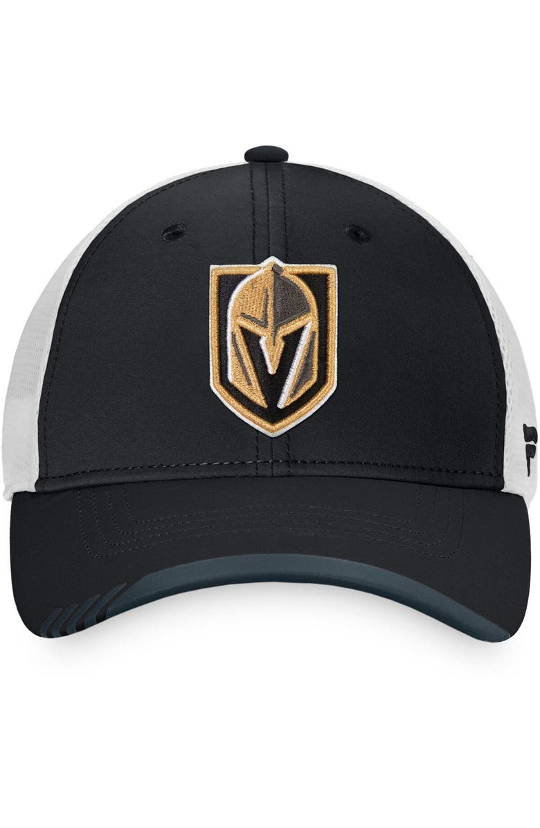 FANATICS Men's Fanatics Branded Black/White Vegas Golden Knights Authentic Pro Team Locker Room Trucker Snapback Hat, Alternate, color, 