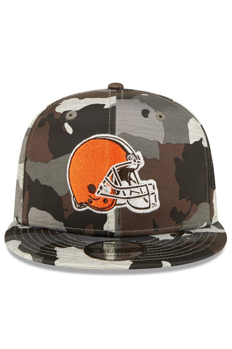 Men's New Era Camo Cleveland Browns 2022 NFL Training Camp Official 9FIFTY Snapback Adjustable Hat, Alternate, color, Camo