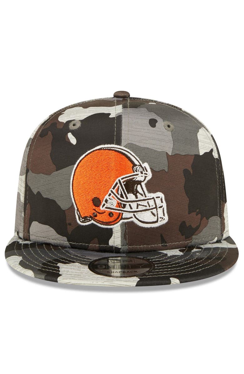 New Era Men's New Era Camo Cleveland Browns 2022 NFL Training Camp Official 9FIFTY Snapback Adjustable Hat, Alternate, color,