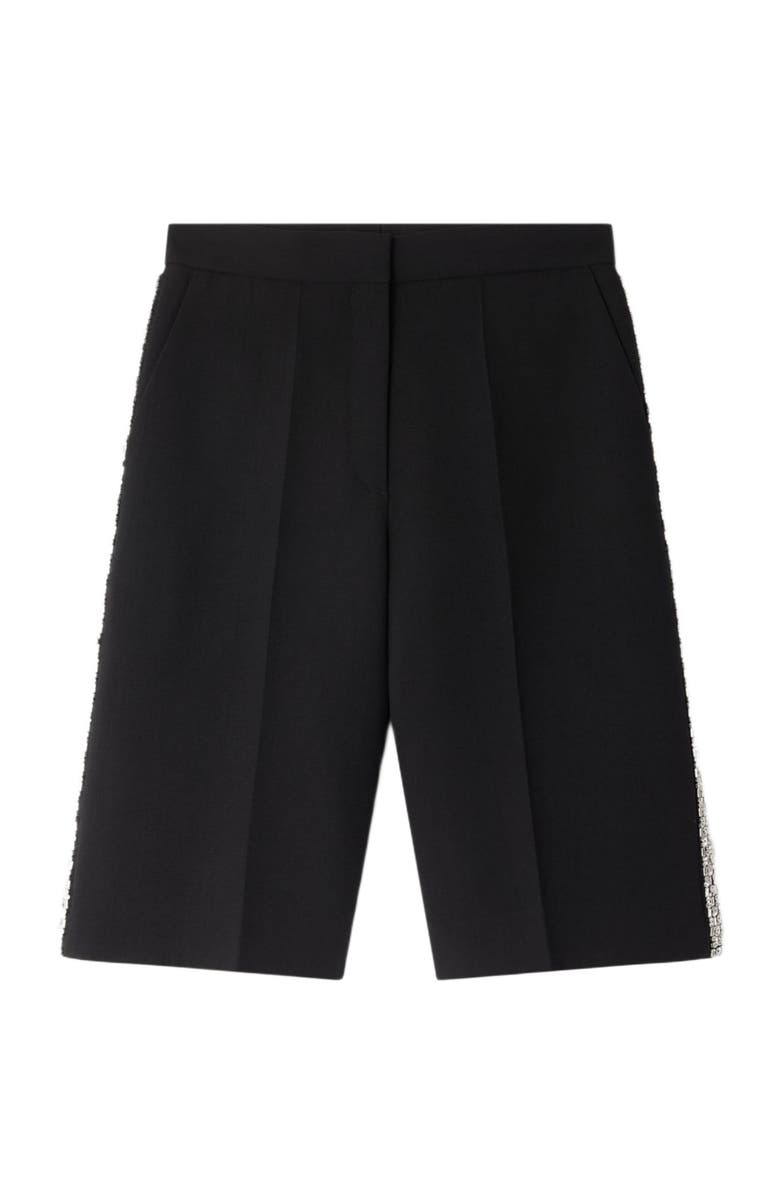 SANDRO Bermuda with rhinestone stripe, Alternate, color, Black