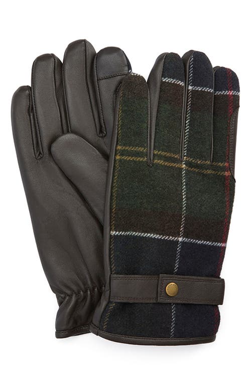 Barbour Newbrough Tartan Waterproof Gloves In Multi