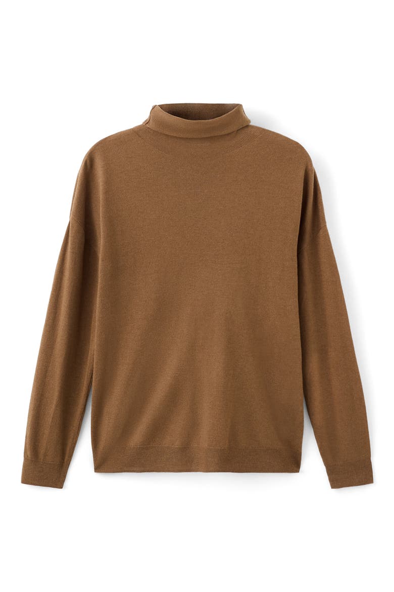 Turtleneck Sweater, Main, color, TOBACCO BROWN