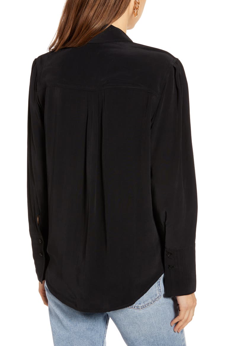 Utility Blouse (Nordstrom Exclusive), Alternate, color, BLACK