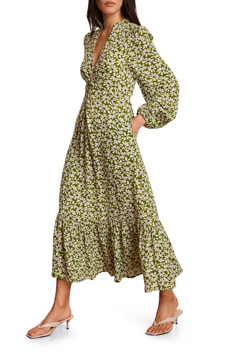 MINT VELVET Midi Dress, Alternate, color, Green