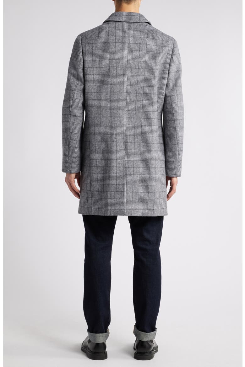 Armitage Wool Blend Topcoat, Alternate, color, LIGHT GREY PLAID