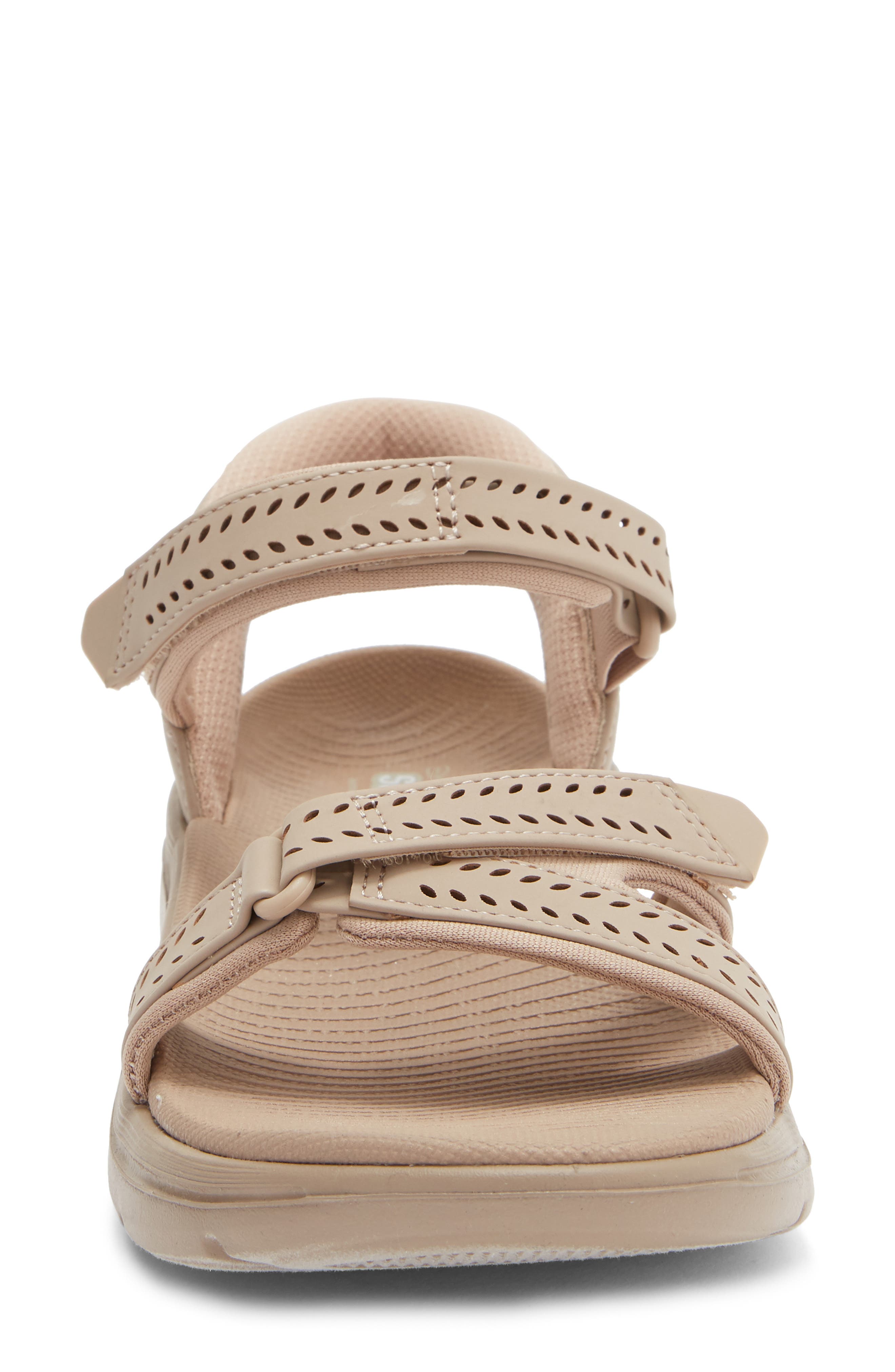 SKECHERS Go Walk Arch Fit Slip-On Sandal, Alternate, color, Taupe