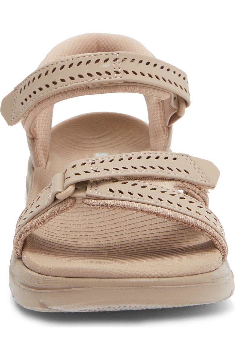 SKECHERS Go Walk Arch Fit Slip-On Sandal, Alternate, color, Taupe