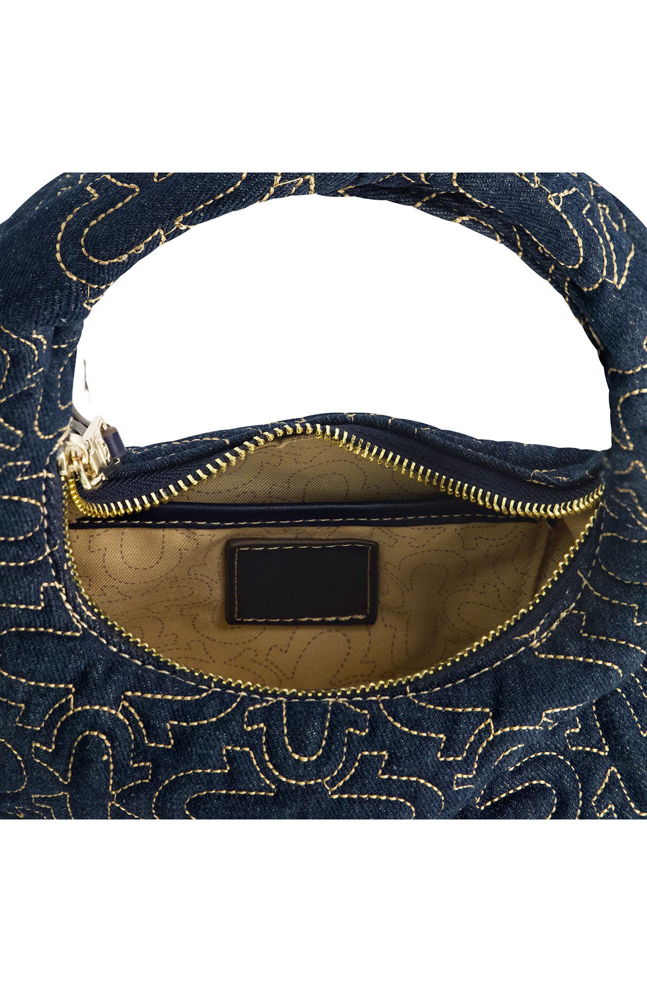 True Religion Quilted Hand Bag, Alternate, color, Denim