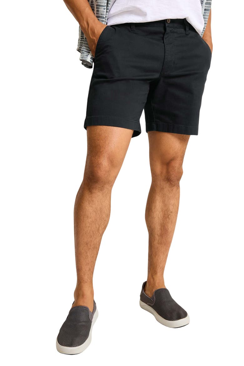 Boracay Flat Front Shorts, Main, color, BLACK