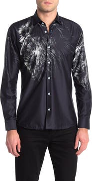 Maceoo Fibonacci Lion Face Shaped Fit Shirt
