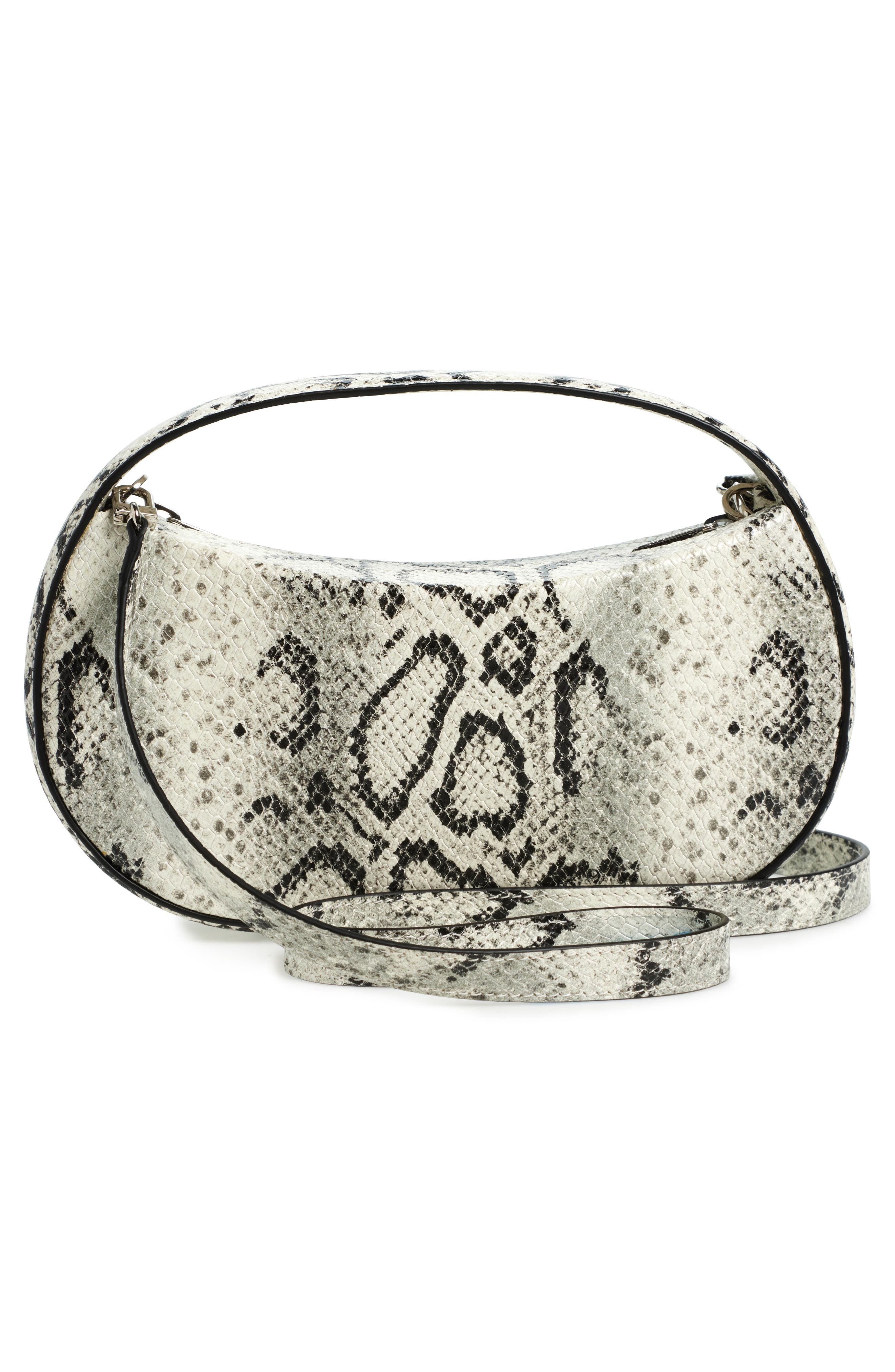Coperni Small Sound Swipe Snakeskin Embossed Leather Handbag, Alternate, color, 