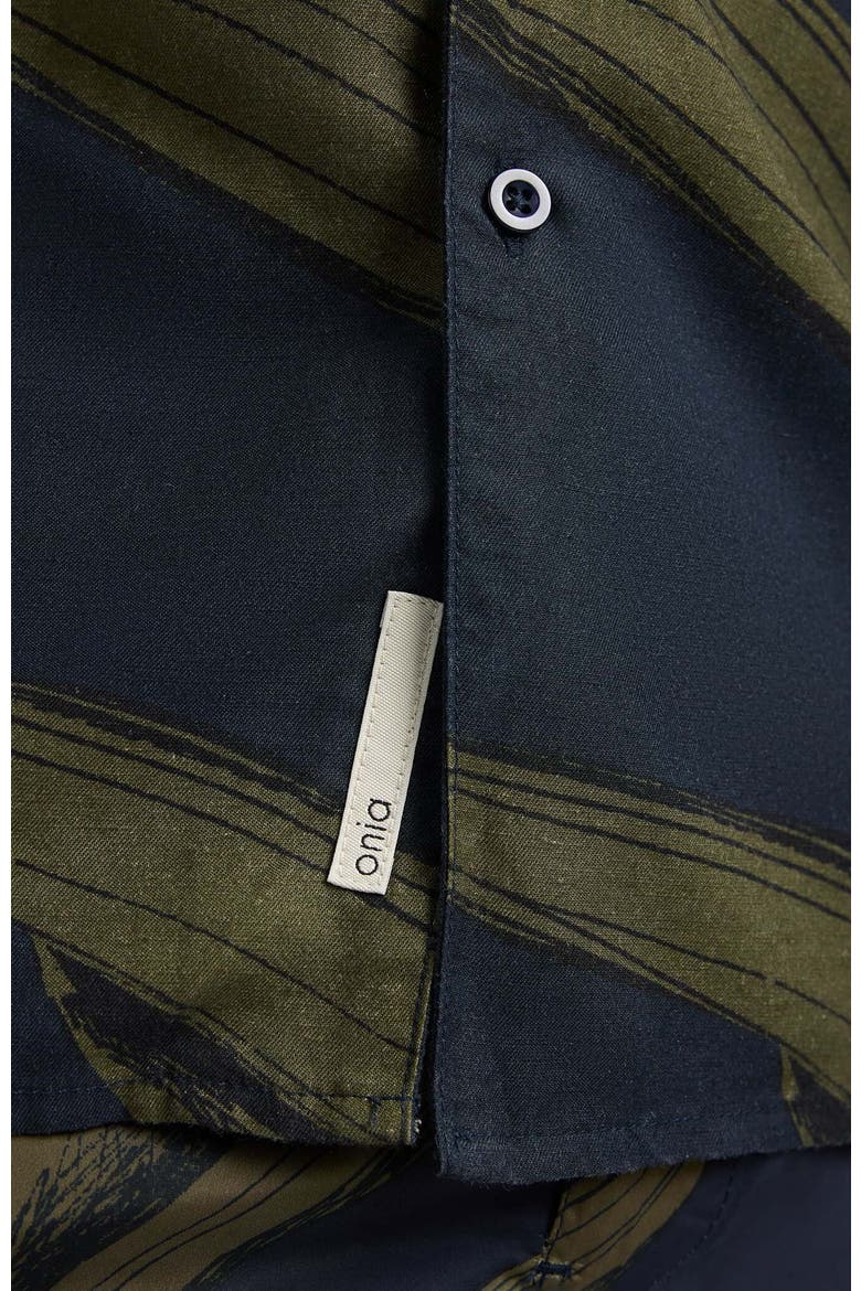 Tencel Vacation Short Sleeve Shirt, Alternate, color, DEEP NAVY MULTI