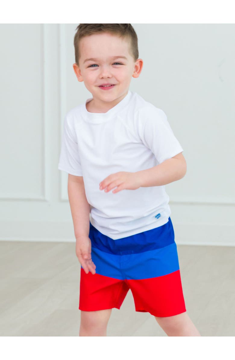 RuggedButts Baby UPF50+ Americana Swim Trunks, Alternate, color,