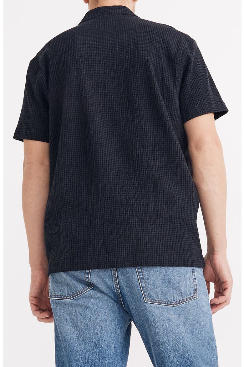 Textural Check Easy Camp Shirt, Alternate, color, TINY CHECK NIGHT INDIGO