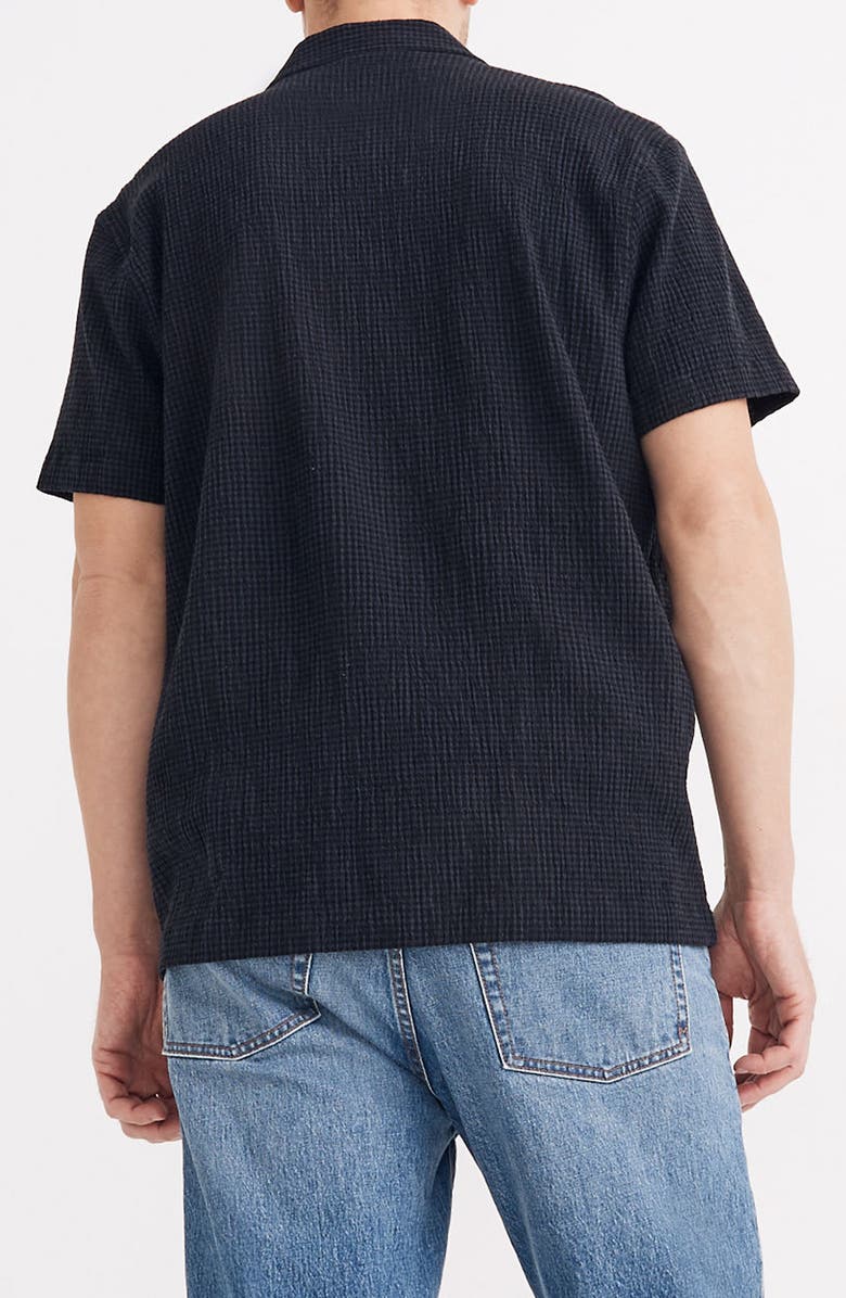 Madewell Textural Check Easy Camp Shirt, Alternate, color,
