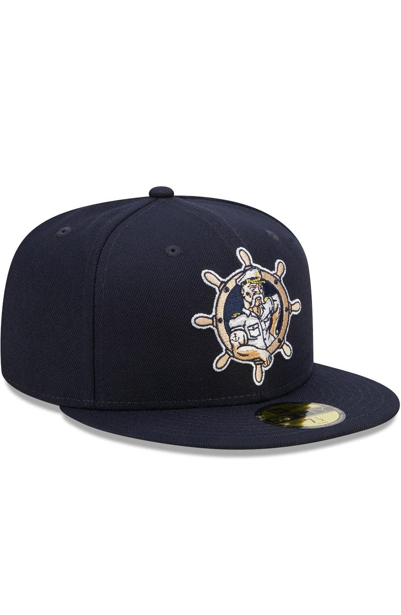 New Era Men's New Era Navy Lake County Captains Marvel x Minor League 59FIFTY Fitted Hat, Alternate, color, Navy