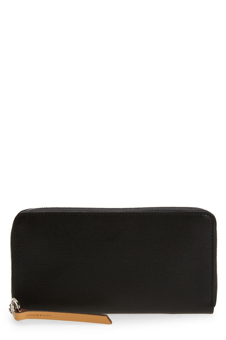 Le Pliage Zip Around Wallet, Main, color, BLACK